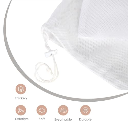 2-Pack Large Mesh Laundry Bag, 24x36 Inch White - color: White, size: 24*36inch