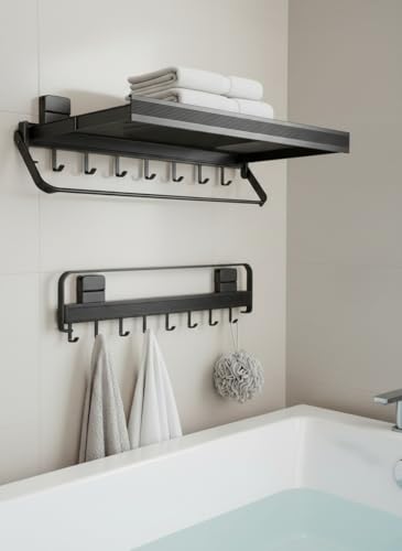 Indoor Clothes Drying Rack Foldable,Wall Mounted Retractable - color: Black