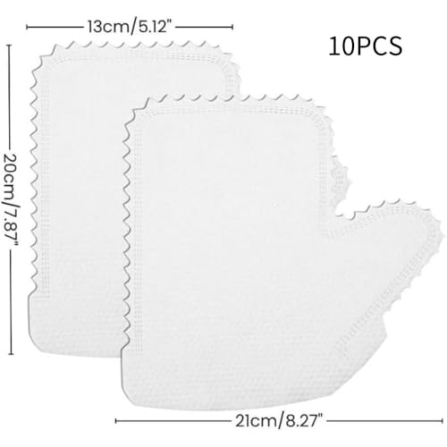 10Pcs Disposable Dusting Mitts, Textured Dust Wipes Cloths for Furniture, Kitchen Counters, Window Blinds, Lamps & Pet Hair, White - color: White