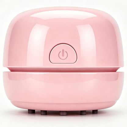 YUNYILAN Desktop Vacuum Cleaner USB Recharging, Portable Mini Vacuum Cleaner for Cleaning Eraser Crumbs, Dust, Crumbs, Computer Keyboard and Car (Pink)