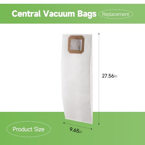 9520 Central Vacuum Bags (4 Pack) Compatible with Vacuflo Series