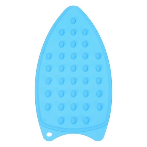 PATIKIL Silicone Iron Rest Pad, Multipurpose Hot Heat Resistant Iron Rest Plate Protective Pad for Ironing Board Hot Resistant Steamer Steam Compact Mat, Blue - color: Blue