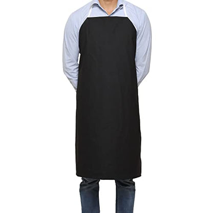 EISCO Rubber Vinyl Apron - Adjustable Bib Apron for Dishwashing, Butcher, Laboratory - size: Small