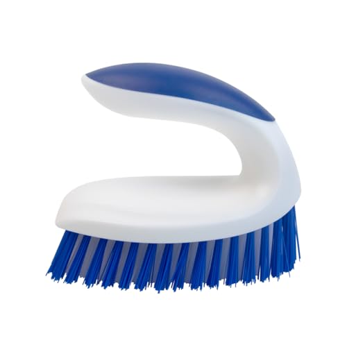 CELOX Stiff Bristle Brush for Cleaning, Hard Bristle Brush for Carpet Cleaning, Blue - color: Blue White Handle , Blue White Brush Head