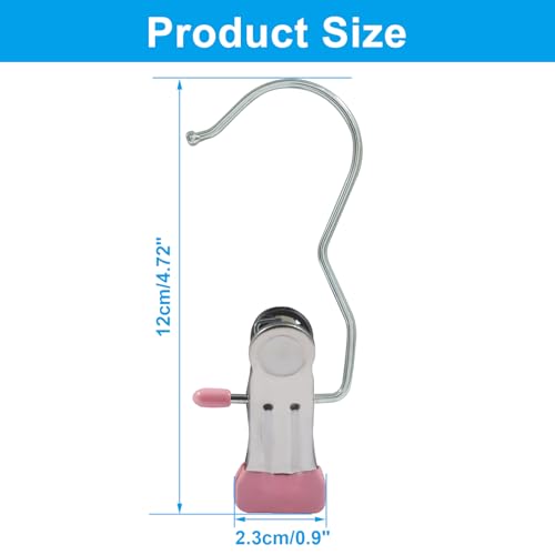 Stainless Steel Boot Hangers Clips, 15 Pack, Pink - color: Pink