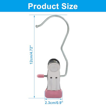Stainless Steel Boot Hangers Clips, 15 Pack, Pink - color: Pink