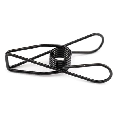 14 PCS Stainless Steel Large Black Clothes Pins, High Elasticity Strength Clothespins - Heavy Duty Multipurpose Metal Wire Chip Clips, 2.83 Inch for Laundry Home, Kitchen, Outdoor, Office - size: 2.83 Inch (7.2x1.8cm)-Black-14 PCS