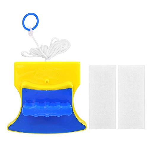 Fdit Magnetic Window Glass Cleaner, Double-Sided Squeegee for 3-8mm Thickness, with 2m Anti-Falling Rope, 2 Extra Cleaning Cotton