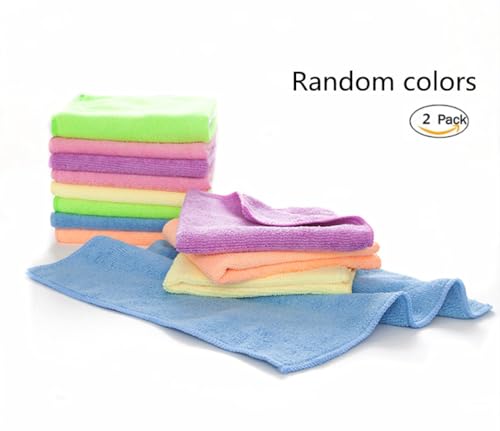 Rubber Cleaning Gloves Kitchen Dishwashing Glove 2-Pairs And Cleaning Cloth 2-Pack,Waterproof Reuseable.(Small) - size: Small