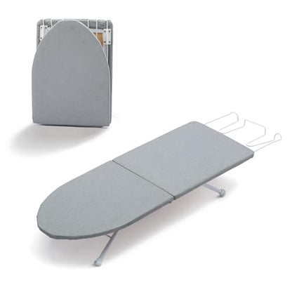 RAINHOL Portable Mini Tabletop Ironing Board 32"x12" - color: Gray, size: Solid Wood