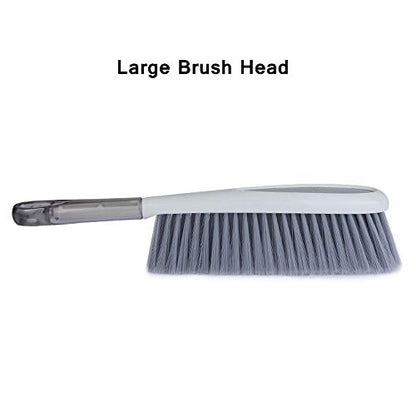 Hand Broom, 14 inch Large Counter Duster Slightly Stiff Bristle - color: Gray, size: 14 inch