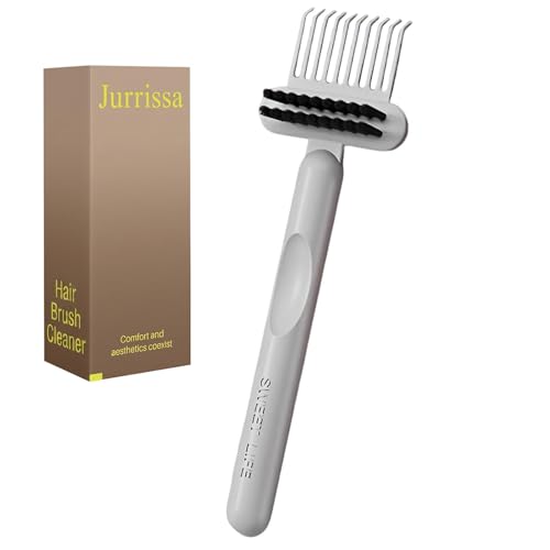 Hair Brush Comb Cleaning Tool Comb,2-in-1 Hair Brush Cleaner Tool, Portable Remover Rake for Removing Hair Dust, Home and Salon Use (Grey) - color: 1 Pack-Grey