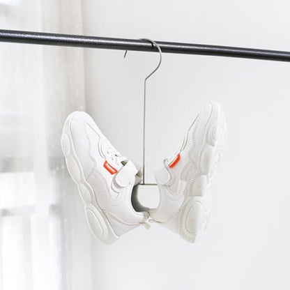 10 Pack Stainless Steel Shoe Drying Rack with Hooks, Multi-Function Hanging Shoe Holder for Shoes and Insoles, Balcony Laundry Shoe Hanger for Home and Outdoor Drying
