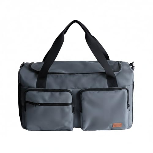 Travel Duffel Bags, Large Capacity Gym Bag for Men Women with Adjustable Strap for Travel, Airplanes, Sports, Grey, Polyester - color: Grey