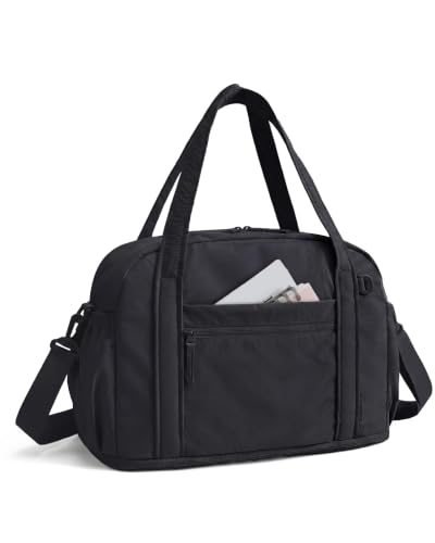 BAGSMART Expandable Personal Item Travel Bag, 2 Set Duffel Bag for Women - color: Black