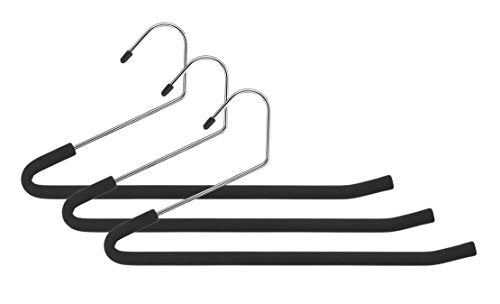 Slack Non-Slip Hanger with Foam (Set of 3), Black