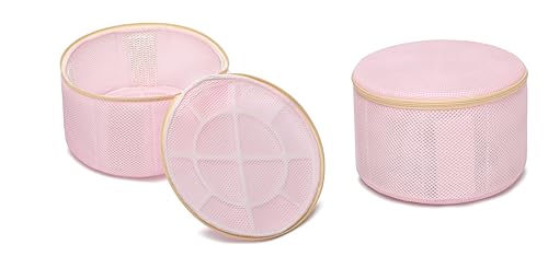 Bra Washing Bag for Delicates, Shape-Retaining, 2 Pack Lingerie Laundry Bag - color: Pink, size: X-Large