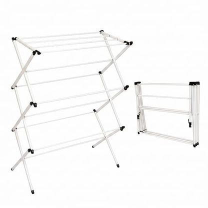 Honey-Can-Do 3-Tier Oversized Clothes Drying Rack, 31" Wide, No Assembly - color: White, size: 31" W