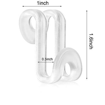 Mlici 60 Pack Space Saving Hanger Hooks, Connector Hooks for Closet, Clear - color: Clear