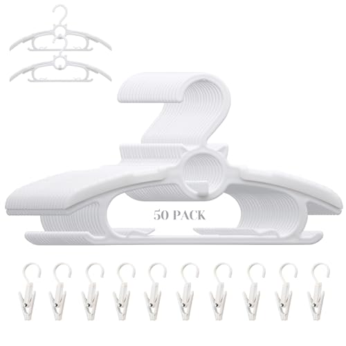 Baby Nursery Closet Hangers,50Pack Space Saving Kids Hange White - color: White, size: 50PACK