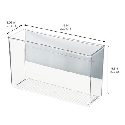iDesign Magnetic Large Clear Plastic Organizer Bins, 2-Pack - size: Large, style: Pack of 2