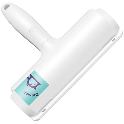 DELOMO Pet Hair Remover Roller, Reusable Lint Roller for Dog and Cat Hair - color: A: White（hot Sale）
