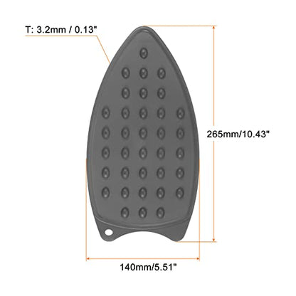 HARFINGTON 2pcs Silicone Iron Rest Pad, Multipurpose Iron Hot Resistant Mat Iron Rest Plate for Ironing Board Hot Heat Resistant Steam Compact Mat, Grey - color: Gray
