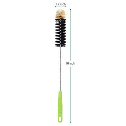16in Bendable Bottle Brush, Long Handle Bottle Cleaning Brush for Cleaning Narrow Neck Bottles, Baby Bottles, Flask, Pitcher, Vase, Bird Feeder, Home Kitchen Sink Cleaning Brush, Water Bottle Brush