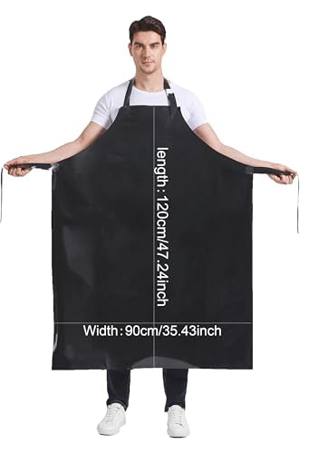 Nanxson TPU Waterproof Apron Lightweight Work Apron with Adjustable Buckle - color: Black