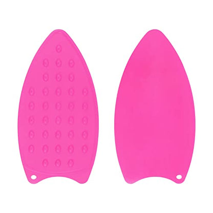 HARFINGTON 2pcs Silicone Iron Rest Pad, Multipurpose Iron Hot Resistant Mat Iron Rest Plate for Ironing Board Hot Heat Resistant Steam Compact Mat, Fuchsia - color: Fuchsia