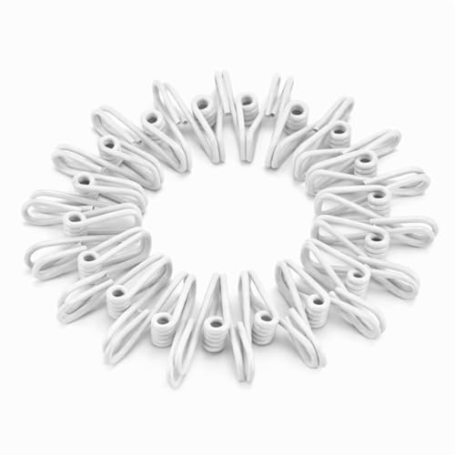 Mr. Pen- PVC-Coated Utility Clips, 2 Inch, 18 Pack, White - color: White