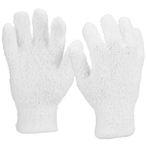 M METERXITY Dusting Gloves, Reusable Washable Mittens for House/Plants/Cars/Blinds Dusting, Leaf Cleaning Glove Mittens - color: White, size: 7.8 x 10 cm