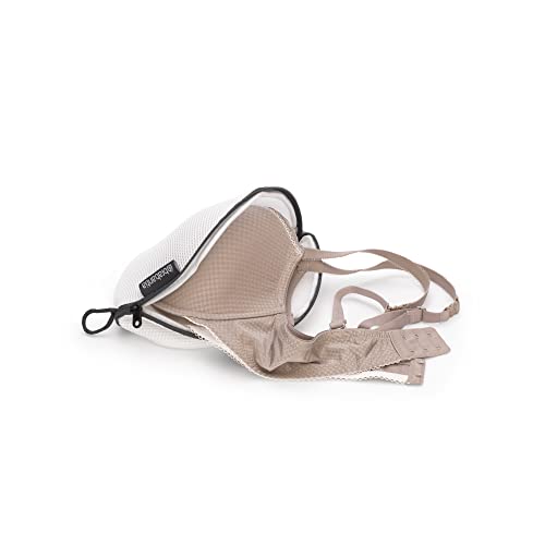 Brabantia Mesh Zip Up Laundry Bra Bag (White) for Washing Machine Delicates, Organizer Travel Bags - color: White, size: 1 Pack, style: Bra Wash Bag