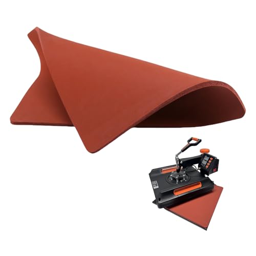 LGIB Silicone Heat Press Mat 24x16 Inch, Heat Resistant & Fireproof, Double Sided Washable Heat Press Pad for Vinyl Ironing HTV Transfer Sublimation & Crafting Projects,Red - color: red, size: 24*16 in