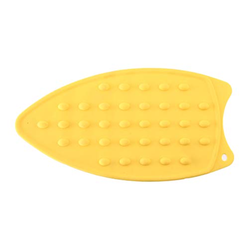 2Pack Silicone Iron Rest Pad, Thicker Series Hot Resistant Mat for Ironing Board, Easy to Use with Wall Hole and Multicolor for Home (Pink+Yellow) - color: Red+yellow