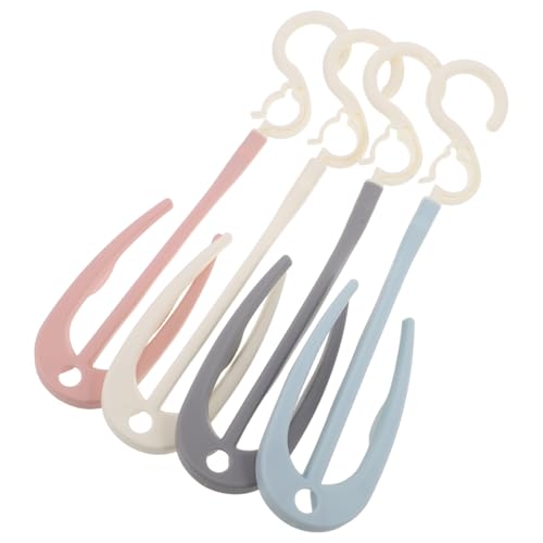 4pcs Hanging Shoe Rack Portable Shoe Drying Rack with Hooks Space Saving Organizer for Slippers and Shoes Balcony Storage for Home Living Room Bedroom