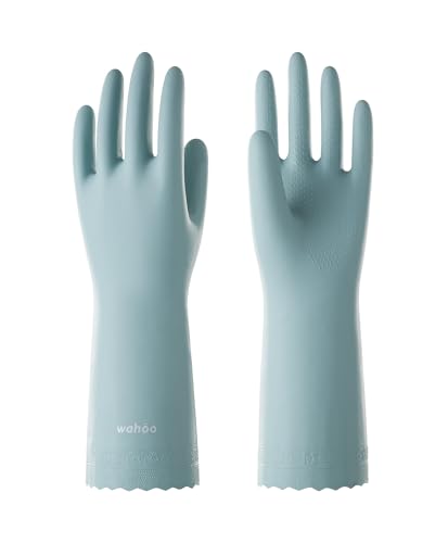 LANON wahoo Cleaning Gloves with Cotton Flocked Liner, Surf Spray, Medium - size: Medium