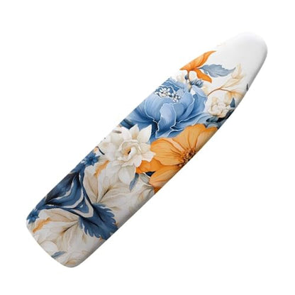 Flashideas Flower Ironing Board Cover and Pad 15x54 Inch Standard Ironing Board Cover with Elastic Edge and Hook and Loop Fasteners Scorch and Stain Resistant Cotton - color: Flower 1