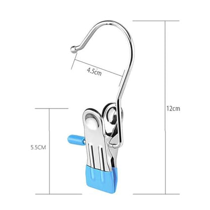 20 Pack Multi-Functional Boot Hangers - Space Saving Closet Clips & Laundry Hooks for Pants, Hats, Socks & Gloves (Blue)