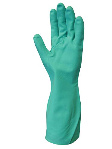 SHOWA 730 Chemical Resistant Glove, 15-mil Nitrile, Large, 12-Pack - size: Large, style: 12-pack