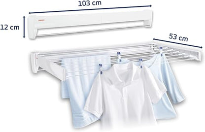 Leifheit 83100 Wall Dryer Telefix 100, White - size: 8,1 m