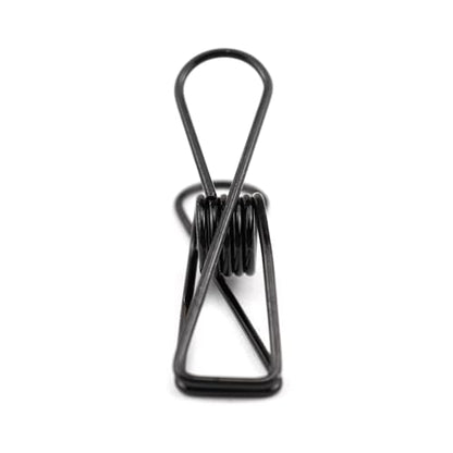14 PCS Stainless Steel Large Black Clothes Pins, High Elasticity Strength Clothespins - Heavy Duty Multipurpose Metal Wire Chip Clips, 2.83 Inch for Laundry Home, Kitchen, Outdoor, Office - size: 2.83 Inch (7.2x1.8cm)-Black-14 PCS
