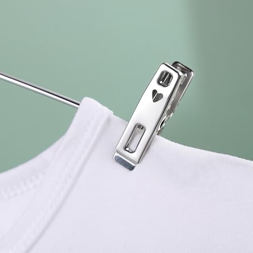 20 Pack Stainless Steel Clothes Pins, Heavy Duty Wire Clothespins for Hanging Laundry, Mini Metal Clips for Outdoor Use, Food Snack Bag Chip Clips, Rust-Resistant Pegs for Clotheslines