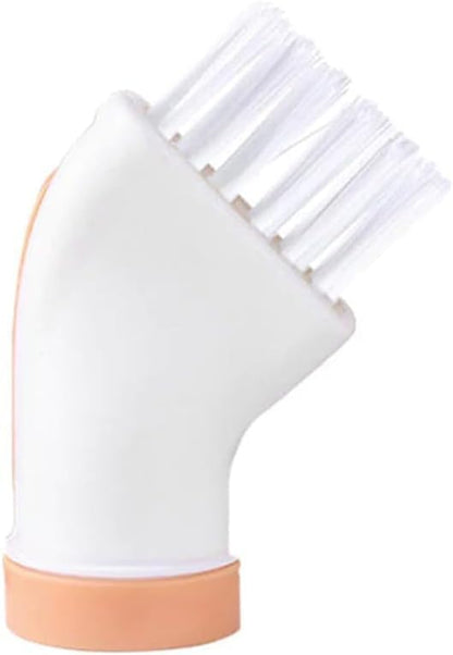 Multi-use Cleaning Brush Can Be Connected to Mineral Water Bottle, Multi-Purpose Bottle Gap Cleaning Brush (White), 2 pcs - color: White