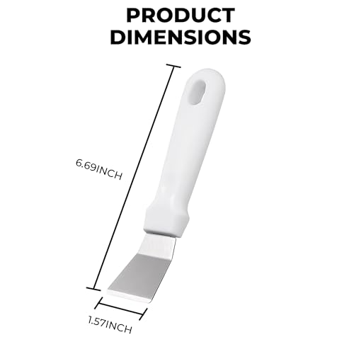 Glass Stove Curved Edge Scraper Flexible White Angled Tool for Grease and Residue Removal - color: White, size: Angled
