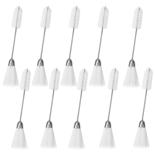 10Pcs Sewing Machine Cleaning Kit, Double Ended Sewing Machine Cleaning Brushes, Nylon Sewing Machine Maintenance Kit with Stainless Steel Handle for Tailoring Machines