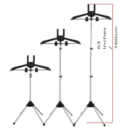 Iron Steam Stand; Foldable Garment Clothes Drying Rack; Handheld Garment Steamer Rack; Height Adjustable Standing Garment Hanger; Steam Ironing Machine Accessories Bracket (Black)