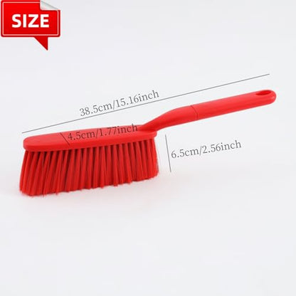 15" Red Soft Brist. Hand Broom Brush Bed Sofa Counter Hair Clear - color: Red 1