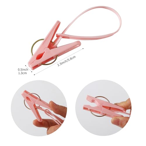 24 Pack Plastic Clothes Pins Heavy Duty Outdoor for Hanging Clothes,Mini ClothesPins with Hanging Rope,Hangers with Clips, Bag Clips,Photo Clips Craft Clips - style: 24 Pack Plastic Clothes Pins