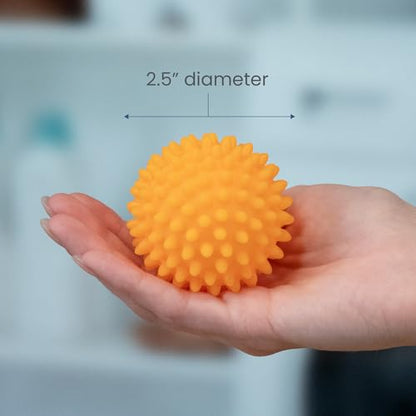 S&T INC. Reusable Plastic Dryer Balls, 6 Pack, 2.5" Diameter, Orange - color: Orange
